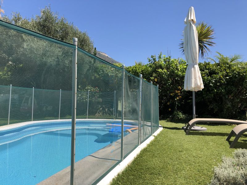 Mesh Pool Fence in Garden